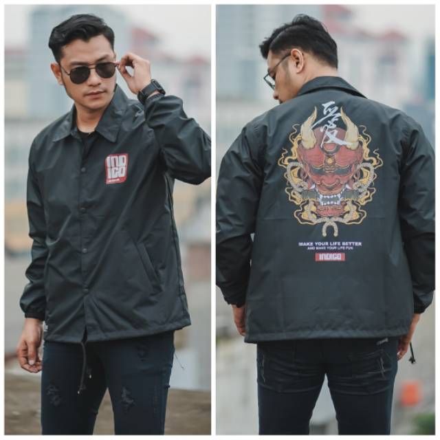 KMO JAKET COACH PRIA PREMIUM NAGA BARONG / JAKET PARASUT COAH PRIA