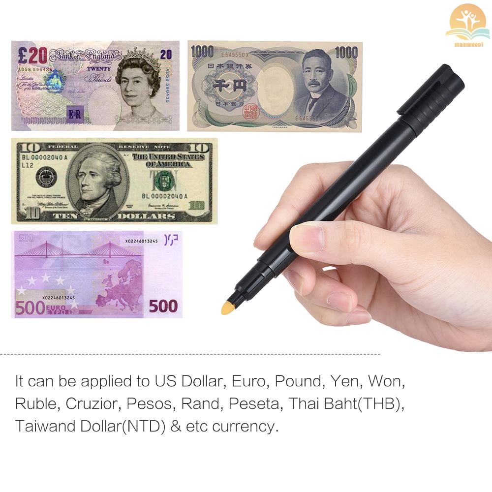 Counterfeit Money Detector Pen Fake Banknote Tester Currency Cash Checker Marker for US Dollar Bill Euro Pound Yen Won