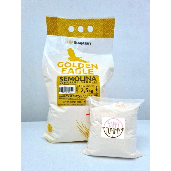 

Repack tepung semolina golden eagle tepung 250gr 500gr ecer