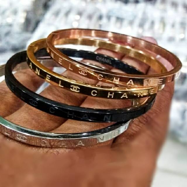 gelang wanita set 4 chanel premium