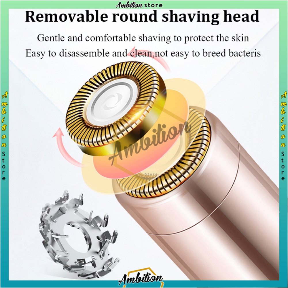 [𝐵𝐼𝒮𝒜 𝐵𝒜𝒴𝒜𝑅 𝒟𝐼𝒯𝐸𝑀𝒫𝒜𝒯]  Shaver Portable Pencukur Bulu Wajah Ketiak Rambut Halus Tangan Kaki Tanpa Rasa Sakit