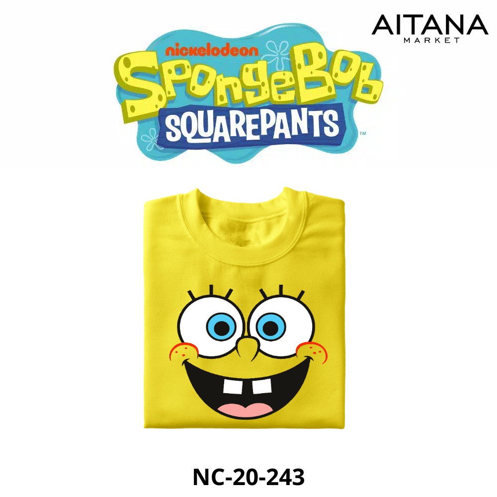 Baju Kaos SponsBob Spongebob Untuk Bayi dan Anak Bahan Katun Combed 30s Lembut Dan Nyaman DIpakai