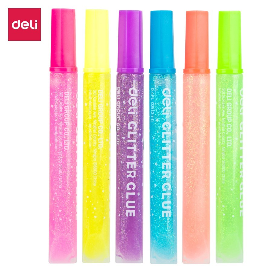 

Deli | Lem Glitter (Neon Glitter Glue) | EA71301 | 6 warna Neon