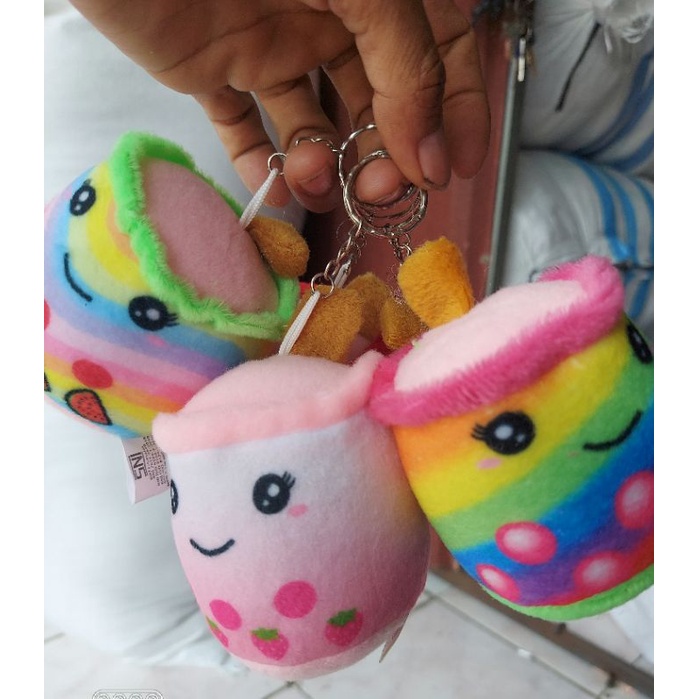 Boba mini gantungan kunci imut gantungan tas Boba mini imut