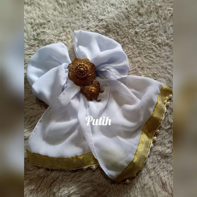 Selendang jodha-Putih