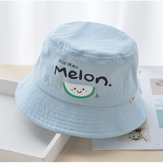 Halomam - Bucket Hat Melon ( Topi Bucket Bayi Unisex/ Topi Bucket Anak Lelaki / Perempuan )-5