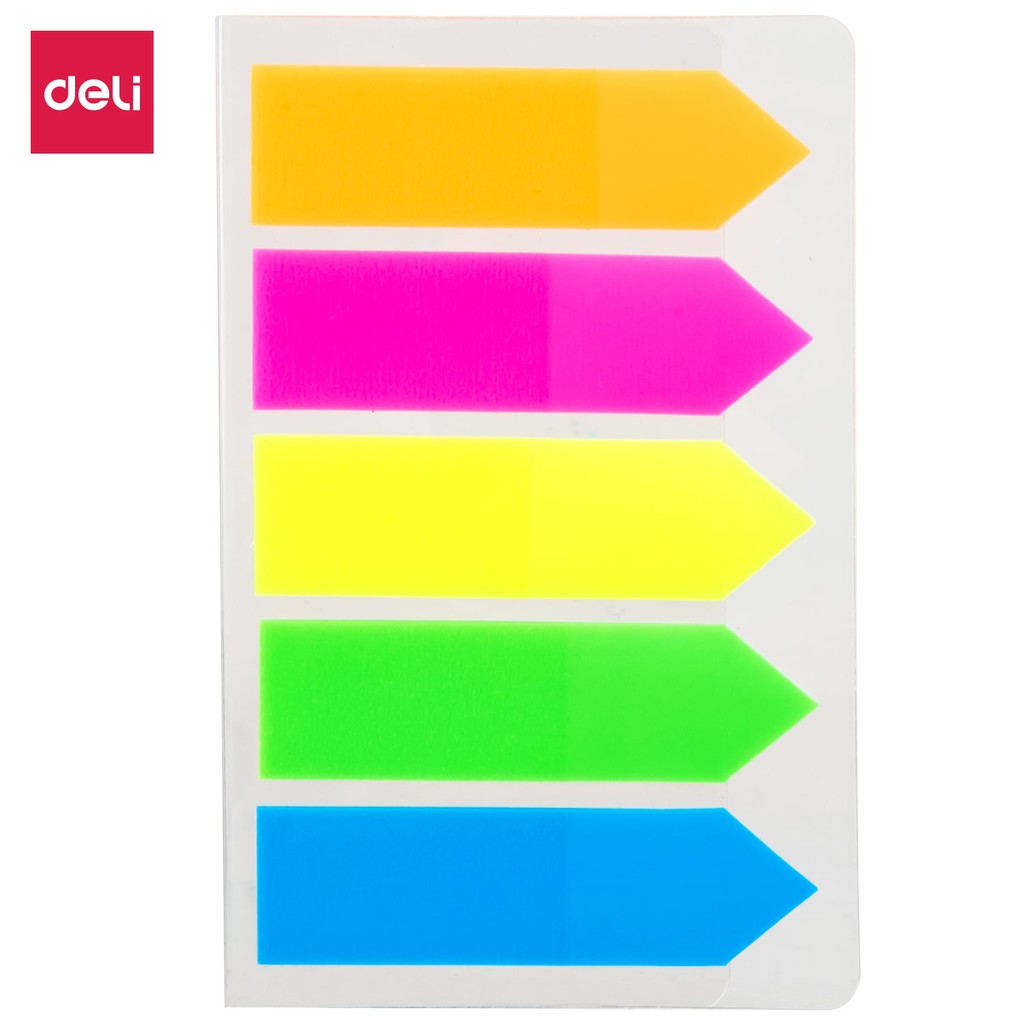 

Deli Index Tabs 43×12mm 5×20 sheets 0.05mm PP film EA10602
