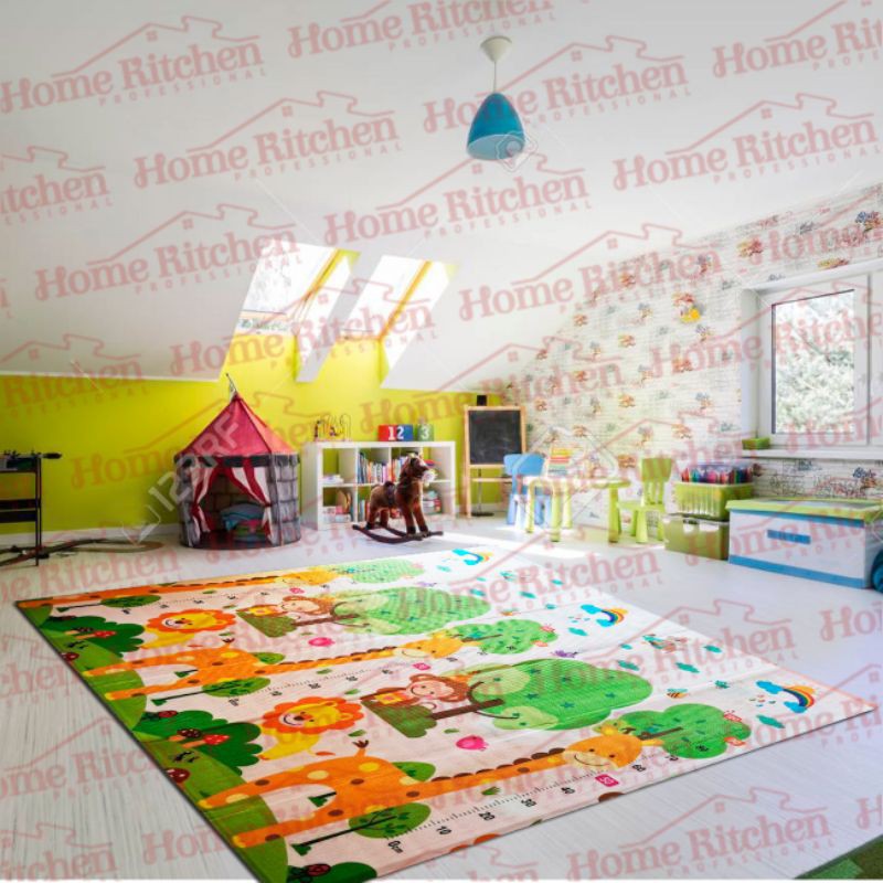Playmat Matrass Tikar Lipat Shimano Original matras anak bayi FREE BAG 180x200 KHUSUS EKSPEDISI-ANIMAL