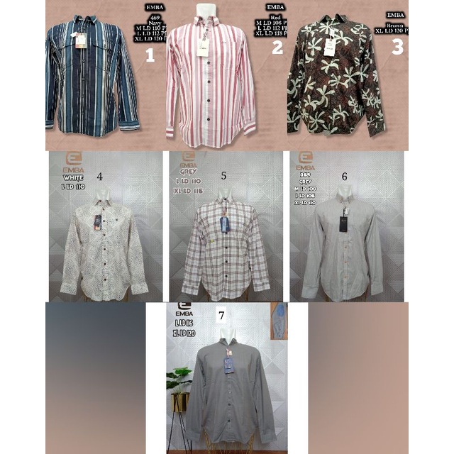 KEMEJA PRIA KEMKO KEMEJA KOKO EMBA LENGAN PANJANG ORIGINAL