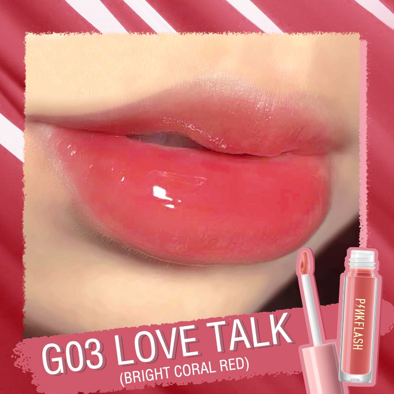 PINKFLASH OhMyPinkflash OhMyGloss High Shine Lip Gloss  Lipstik-🔥G03 Love Talk