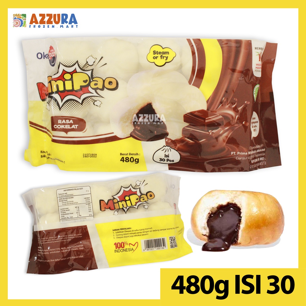 

Okepao Minipao Rasa Coklat Isi 30pcs 480g