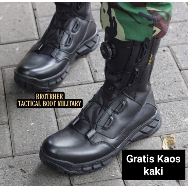 SEPATU PDL TALI PUTAR KULIT DOF MERK BROTRHER DEVILE MODEL GEN-8 KULIT SAPI ASLI