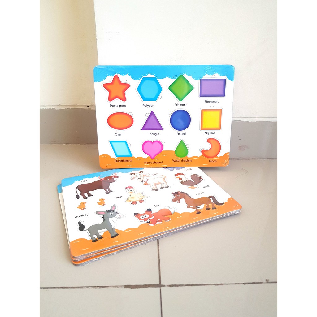 Puzzle Anak Aneka Bentuk Kendaraan Shapes Hewan Buah - Puzzle Edukatif - Puzzle Anak Pintar