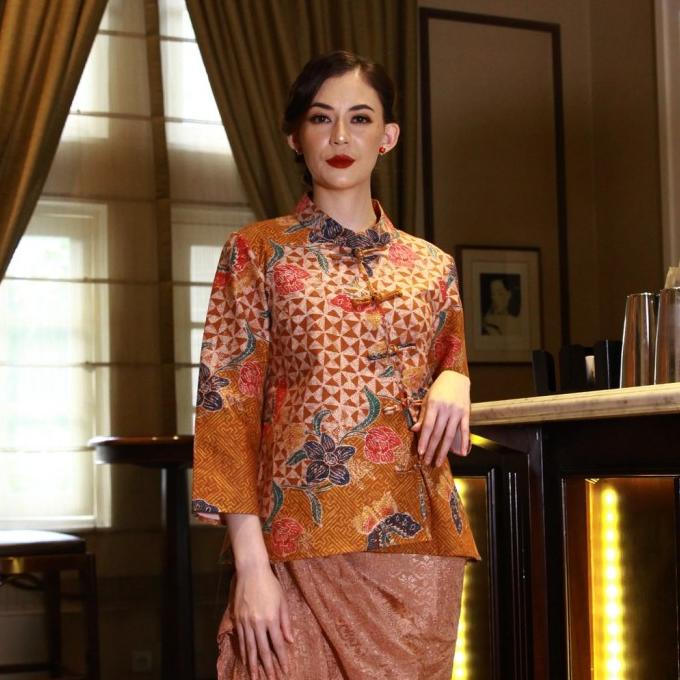 NONA RARA - Vivi Encim Cemani T0990, Baju blouse batik wanita modern