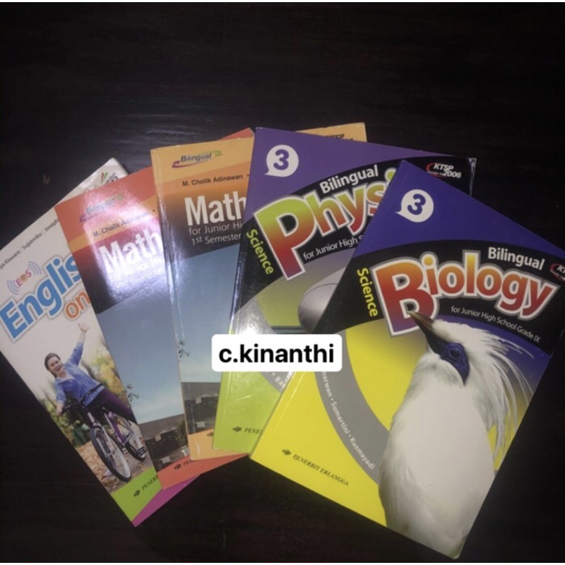 Buku Bilingual Airlangga for Junior Highschool Grade XI (biology, physics, math 3A, math 3B, EOS)
