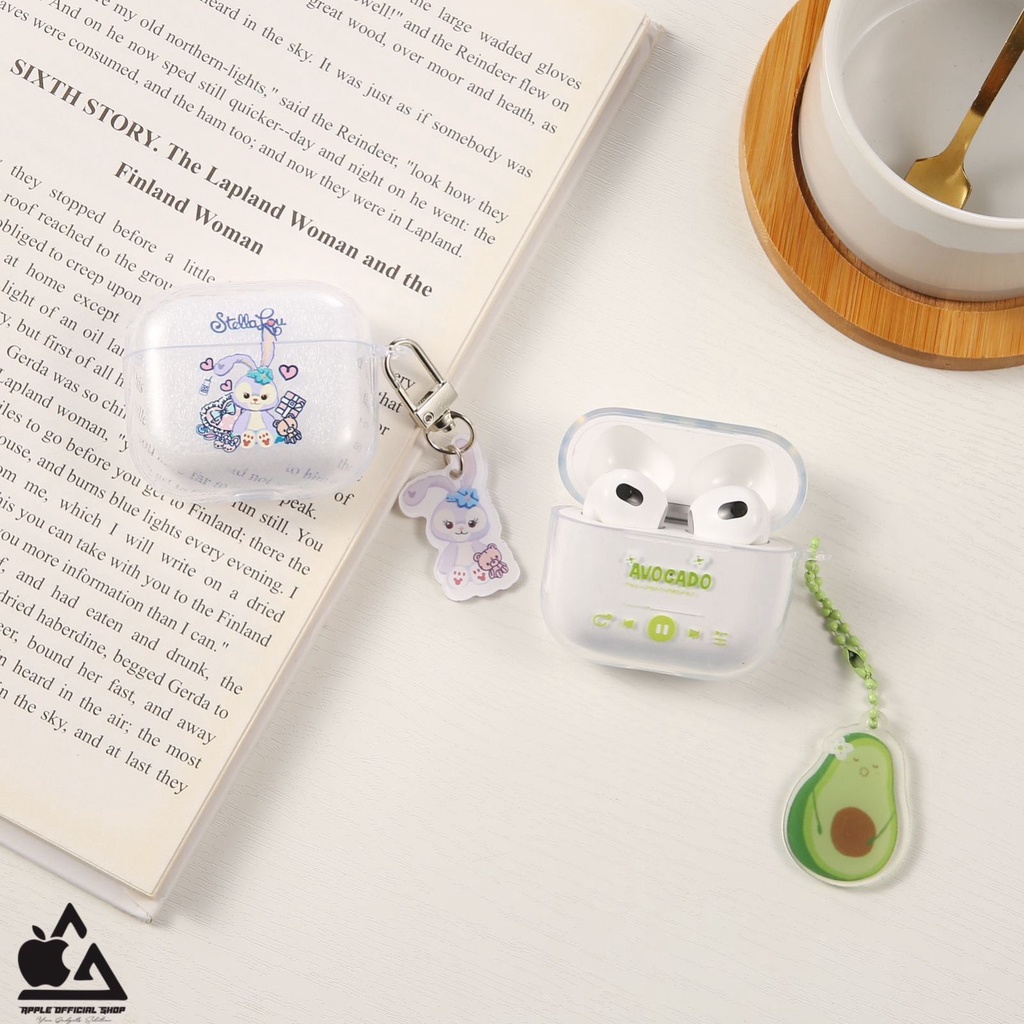 Silicone CASE APPLE AIRPODS Gen 1 2 3 PRO  TRANSPARAN MOTIF LUCU CARTOON KARTUN Karakter Gantungan Lucu Keren Silikon Softcase Inpods Pouch Cover Earpods Headset Earphone