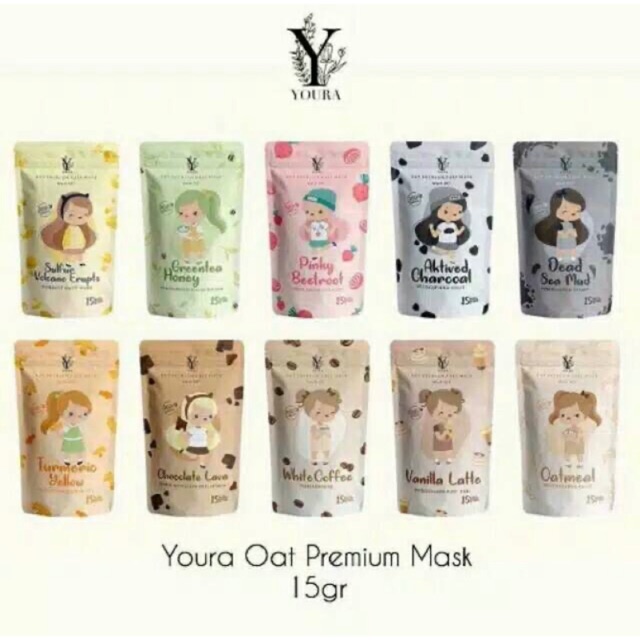 MASKER ORGANIK YOURA OAT PREMIUM MASK 15GR