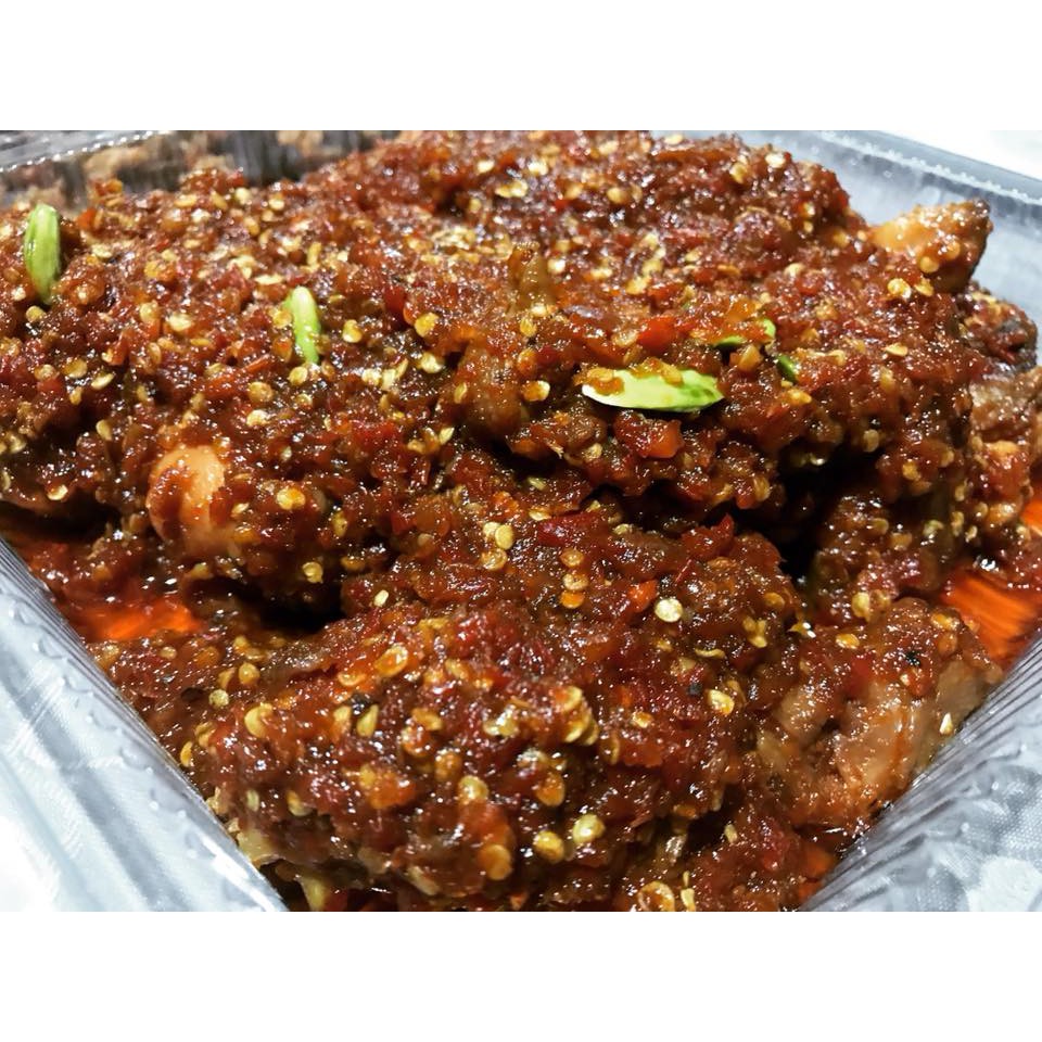 

ayam 1 ekor balado pete pedes mampus