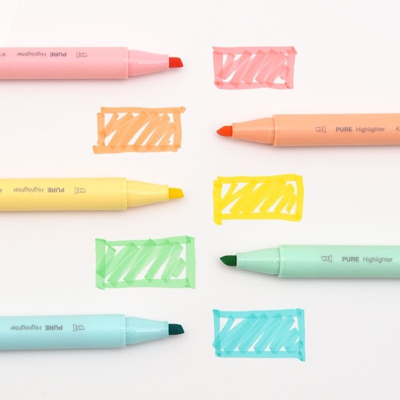 Kaco Colorful Stabilo Spidol Marker Liner Highlighter Set Aesthetic Perlengkapan Sekolah Kuliah Kantor - 5 PCS