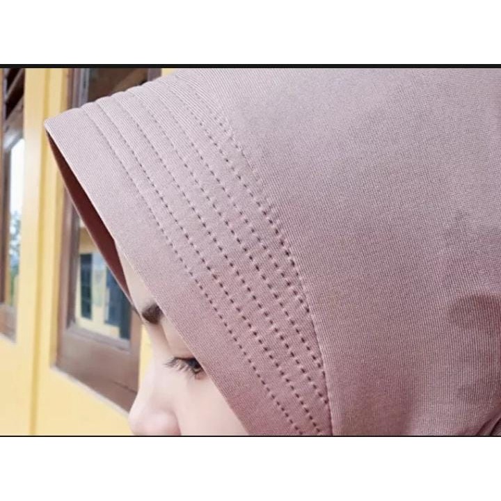 kerudung bergo oval sport hamidah nutup dada/kerudung Bergo oval sport jersey/kerudung instan/jilbab sekolah/jilbab trend/kerudung langsung instan