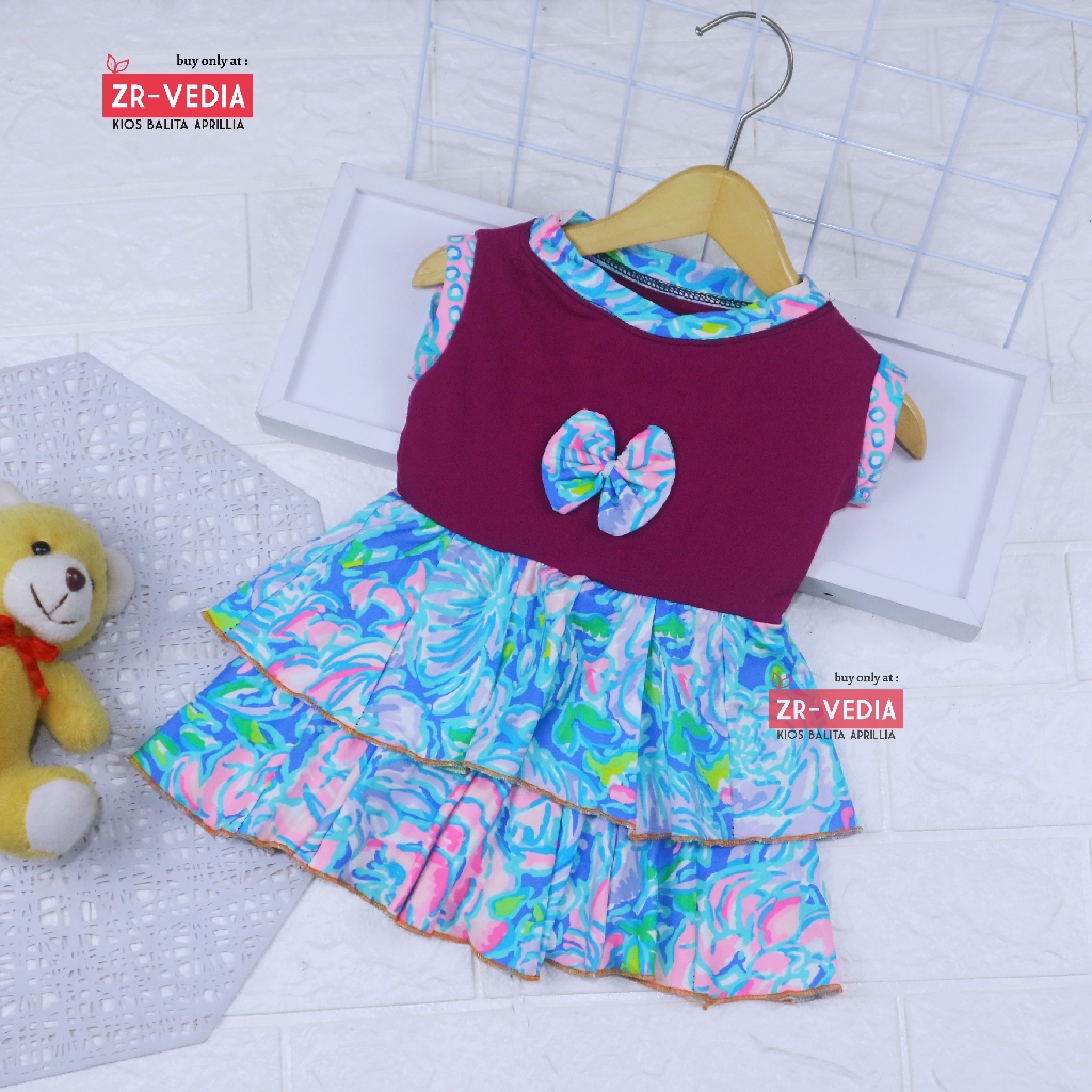 Dress Emma Yukensi uk 3-12 Bulan / Dres Baby Anak