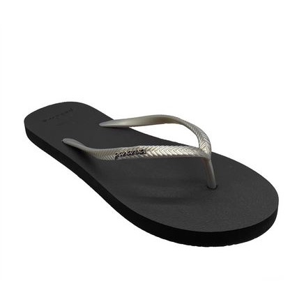 Sandal Panama Slim Slim3 Black Silver Original
