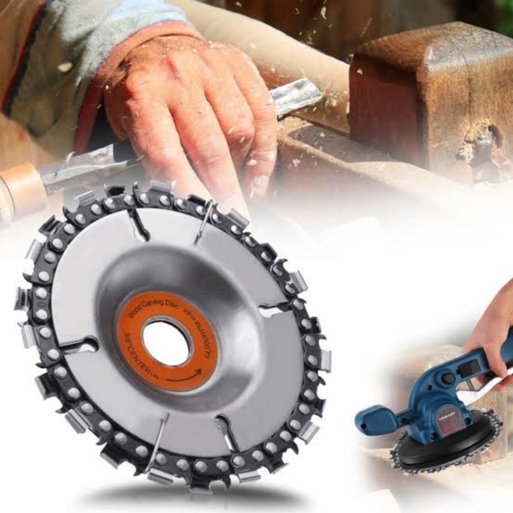 mata grinda gergaji disc chainsaw 4&quot; 22T / wood carving disc saw / chain saw circular mesin gerinda