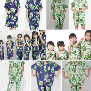  baju  tidur  couple  ibu dan anak  keropi wawa SET STELAN 