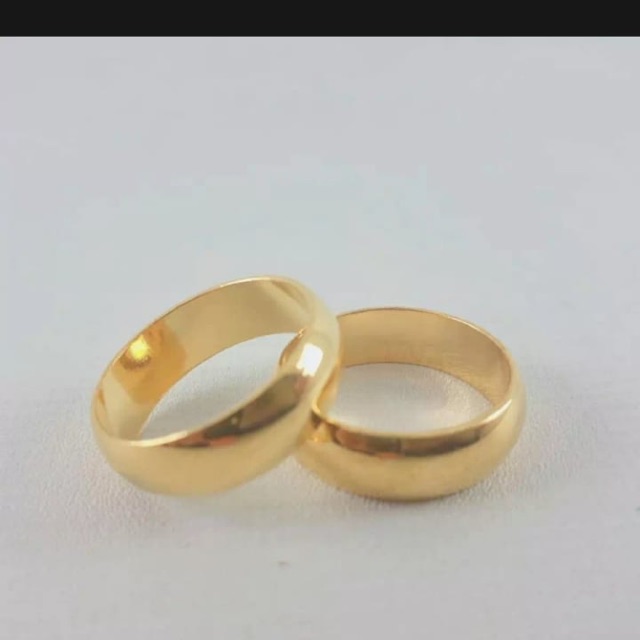 Cincin polos gold kawin titanium dapat 2