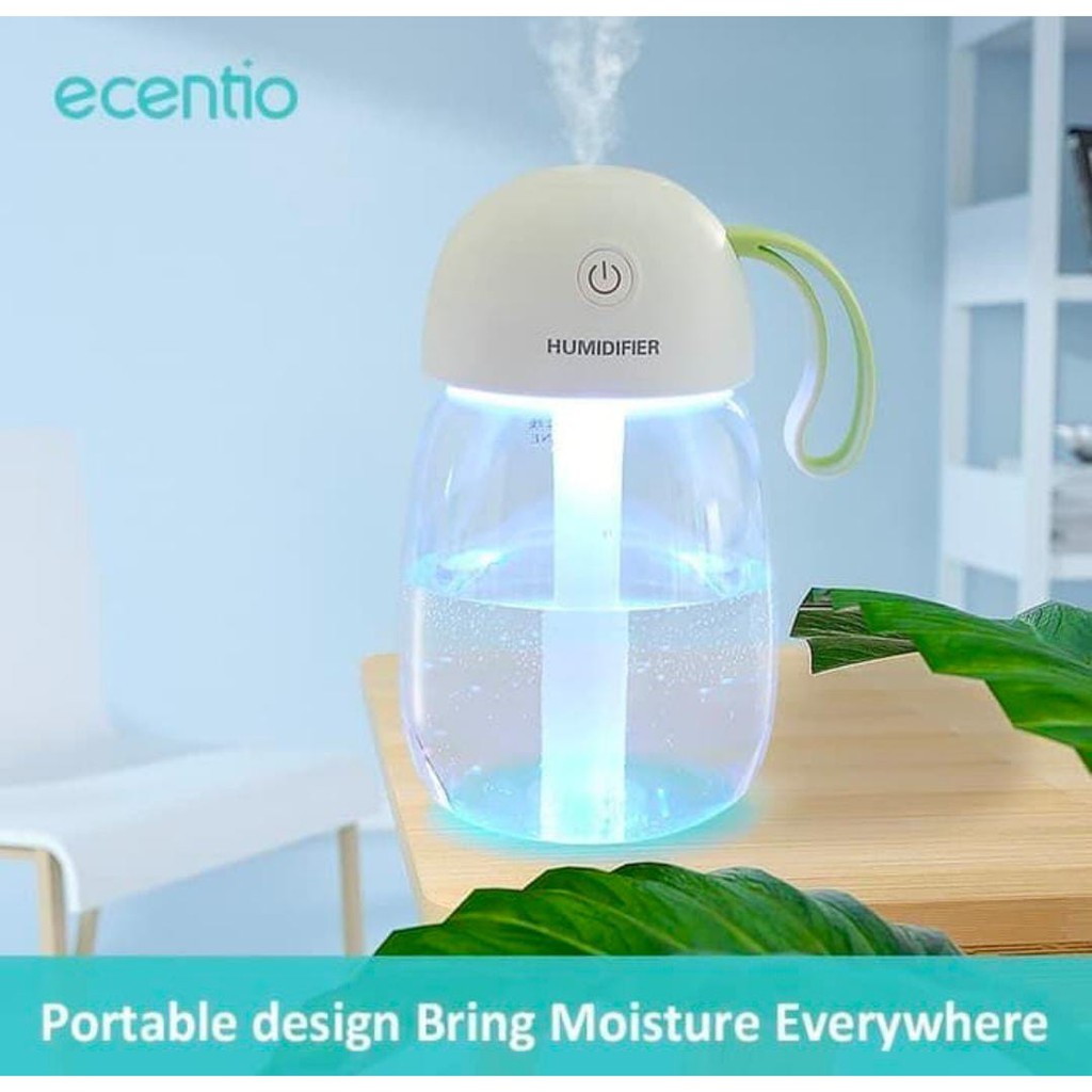 Diffuser Oil / Humidifier / Aroma Terapi - Motif Botol LED Colour 300mL PUTIH