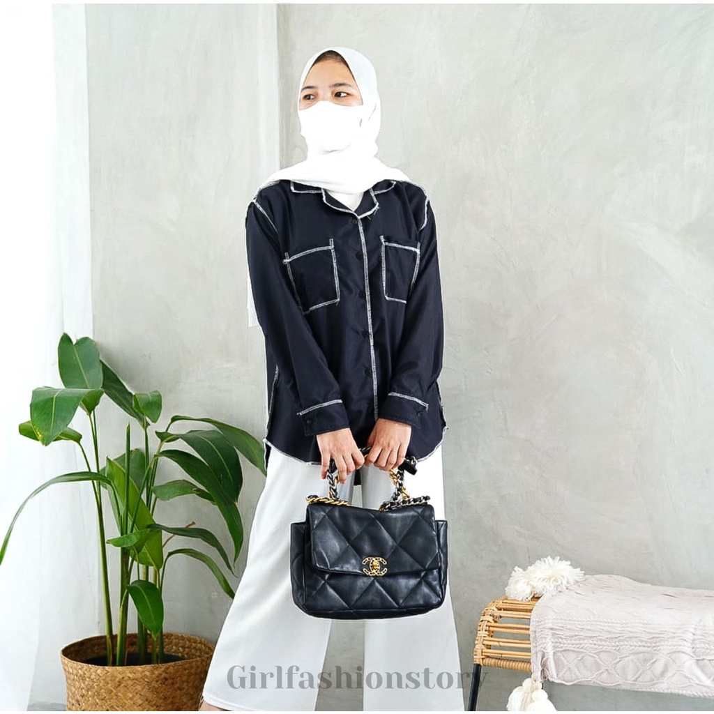 GFS FREYA OVERLOCK OVERSIZE SHIRT