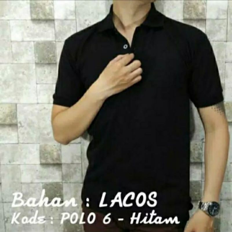 KAOS POLO HITAM - KAOS KERAH HITAM - POLO HITAM POLOS - KAOS PRIA - POLO PRIA