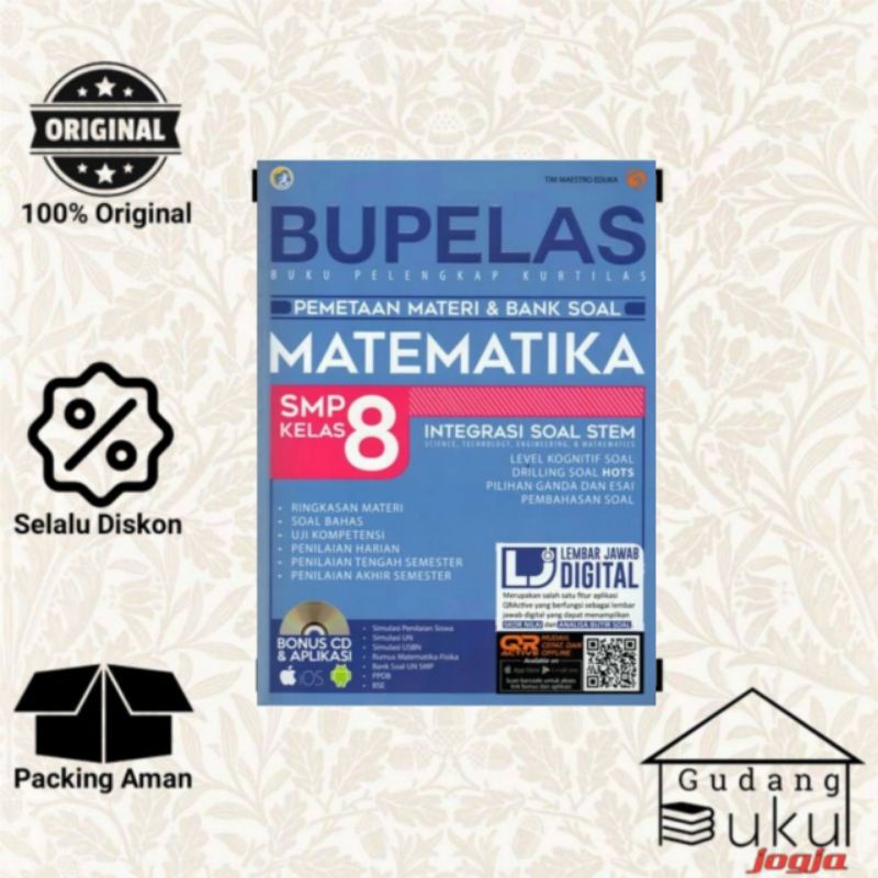 Buku Pelajaran SMP Bupelas Pemetaan Materi & Bank Soal Matematika SMP Kelas 8
