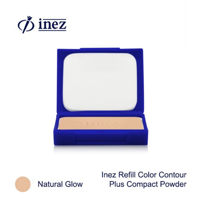 (Refill) Inez Color Contour Plus Compact Powder Refill With Puff 12g