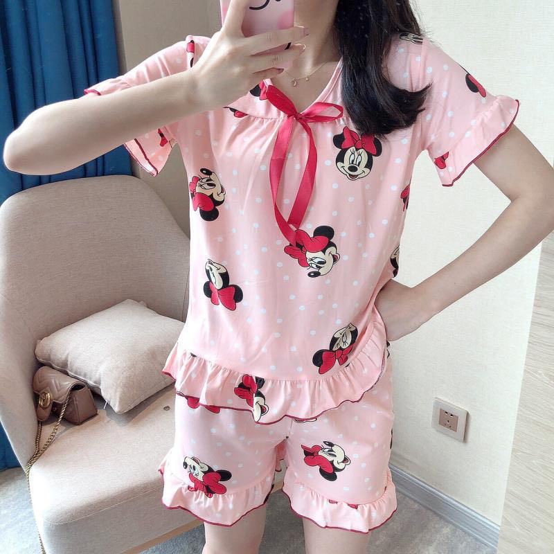 baju tidur dewasa / piyama wanita import set rumbai