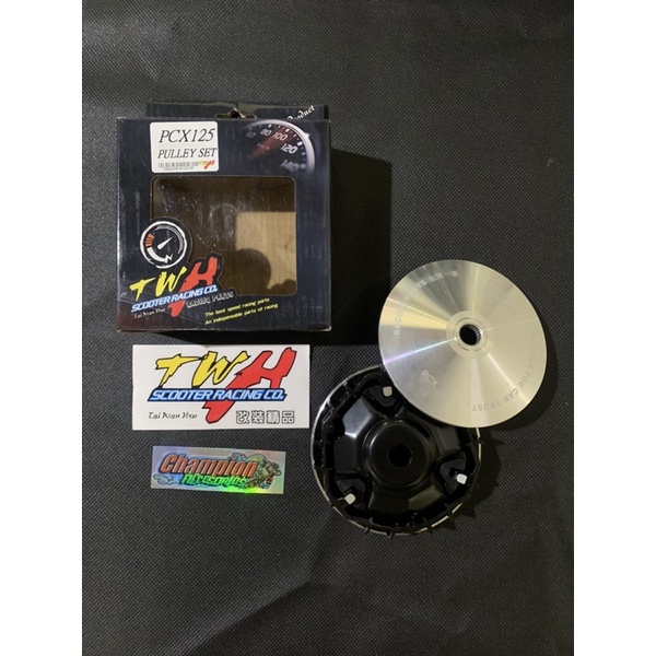 pulley set racing premium vario 125 pcx 125 bahan telfon. kemiringan 13.5 kerok melaui proses cnc. o