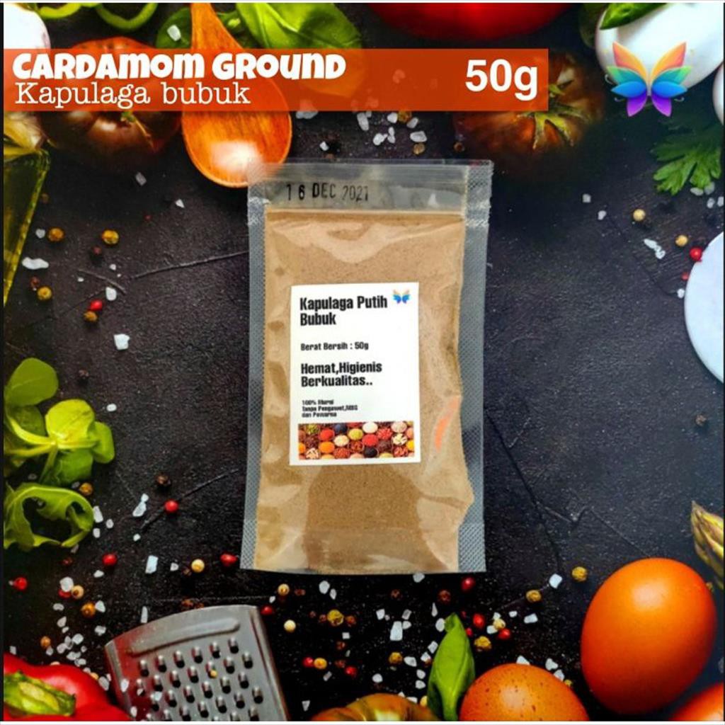 

Bumbu Rempah KAPULAGA PUTIH BUBUK / White Cardamom Powder 50g ✓PREMIUM #WarnaWarniRempah