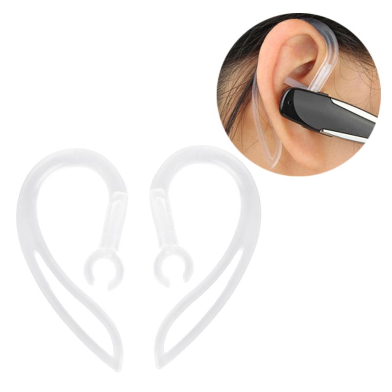 btsg 10mm Bluetooth Earphones Transparent Soft Silicone Ear Hook Loop Clip Headset