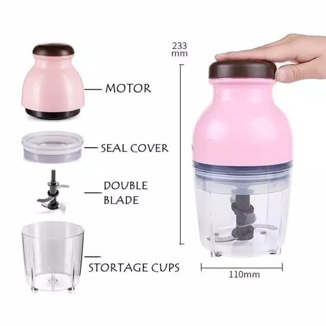Blender Portable Mini Blender Kapsul Cutter Quatre Elektrik Juicer Blender Penggiling Daging-4