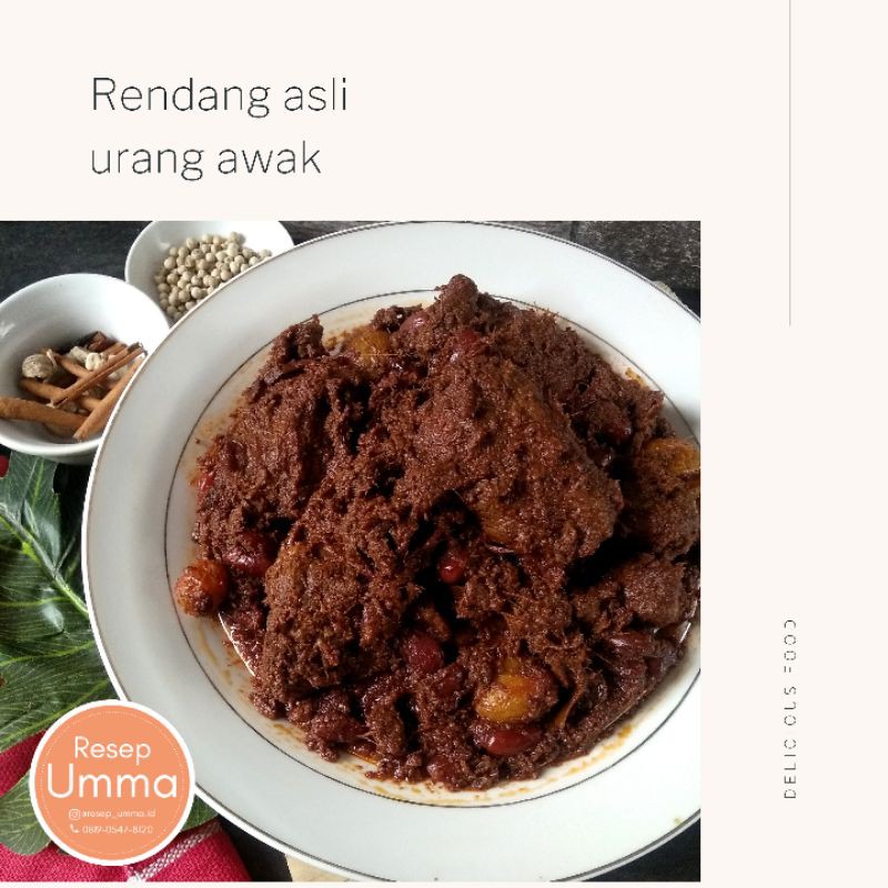 

Rendang daging sapi solok padang 650 gram untuk 5 porsi