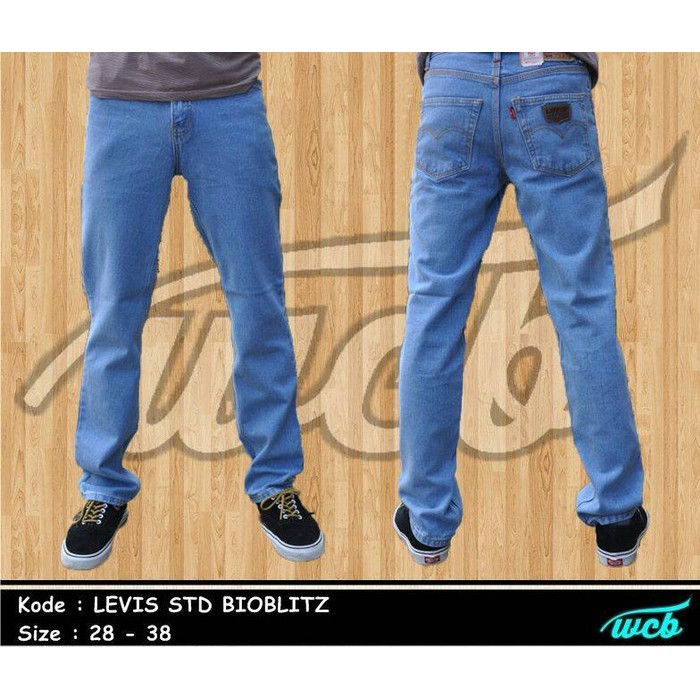 Celana Jeans Pria Sobek Lutut Skinny/Jeans Panjang Pria Hitam Pen NT243  Jeans Levis Biru Langit Sta