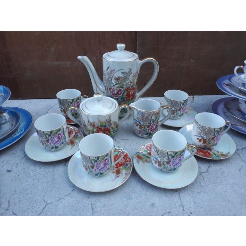 satsuma teaset cangkir lepek gelas china lama antik lawas kuno jadul vintage
