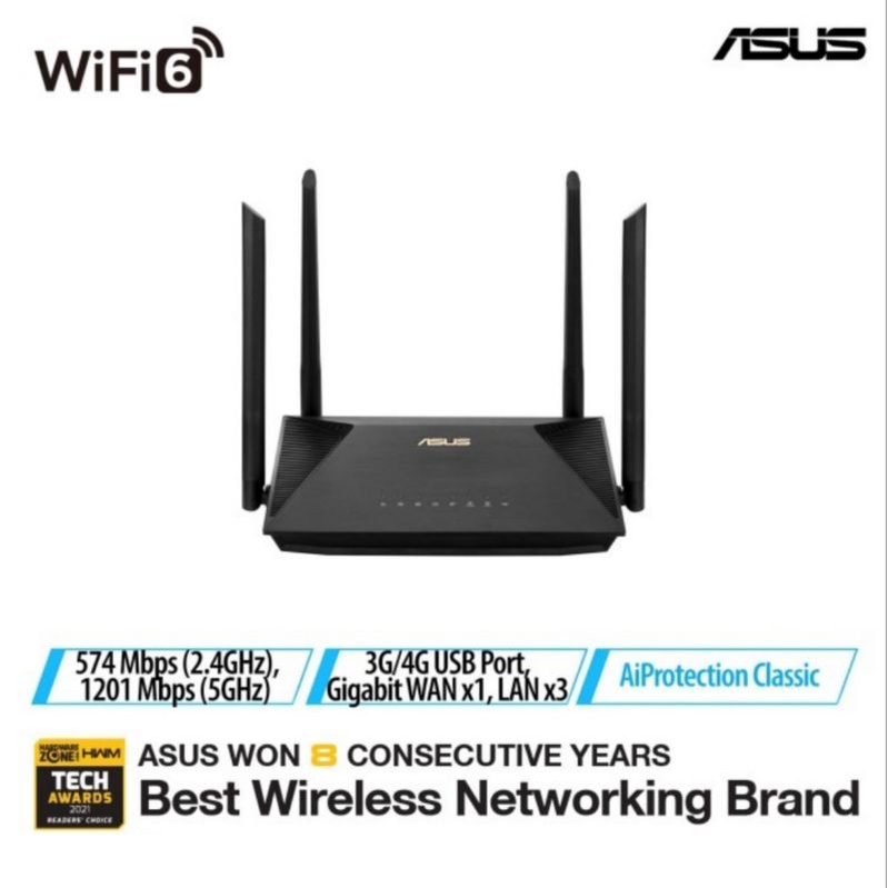ASUS RT-AX53U Dual-Band AiMesh Gigabit Router Smart Wifi6