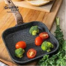 Debellin Mini Grill Pan 14 cm Black Granite Cookware atau Pemanggang Kecil Anti Lengket Premium