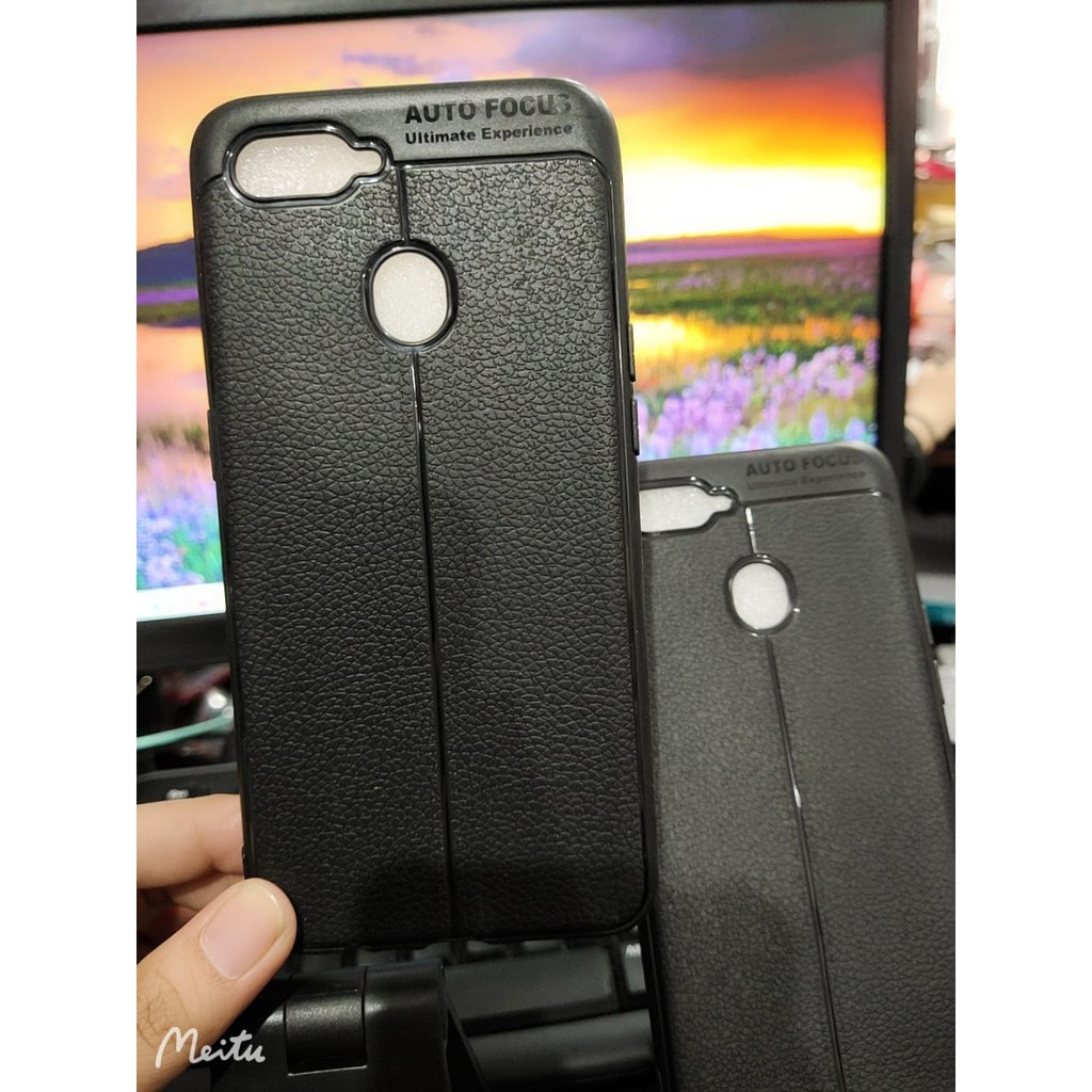 AUTOFOCUS Oppo A12 6.22 inchi Leather Soft Case OPPO A5S A7 Auto Fokus Motif Kulit Jeruk