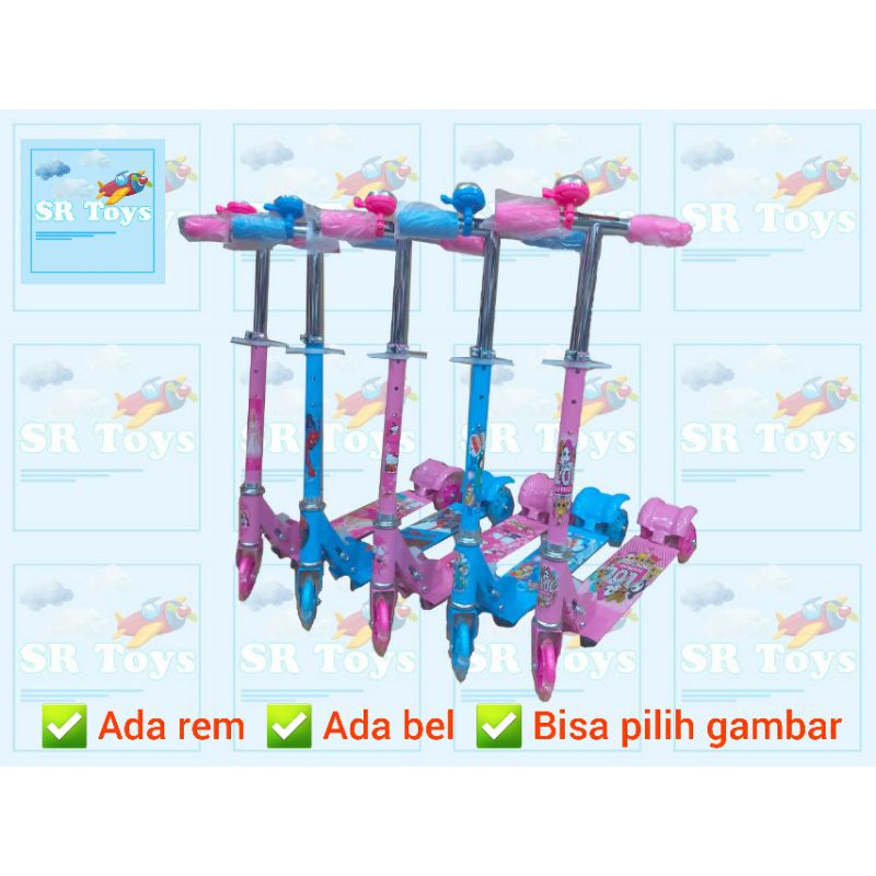 Skuter Anak Otopet Besi Roda 3 dengan Rem dan Bel [Free Ongkir]