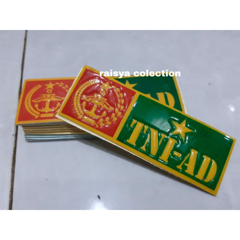 stiker tni ad / stiker plat nomer tni ad / stiker plat nomor mobil tni ad