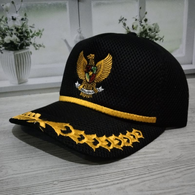Topi Garuda Padi Kapas Hitam