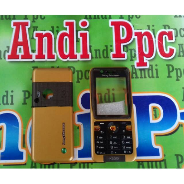 Casing Sony Ericsson K530 k530i Gold Tanpa Tulang