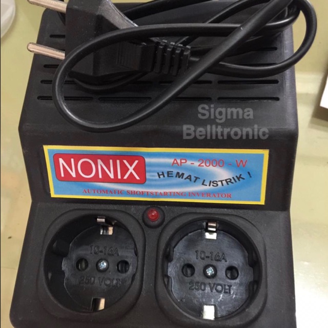 Inverator penghemat listrik NONIX 2000 watt. Bisa utk kulkas, tv, mesin cuci, komputer dll